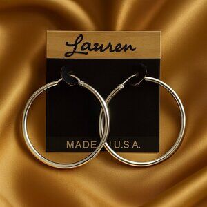 Lauren Silver Hoop Earrings – Classic Polished Hoops, Timeless Everyday Jewelry